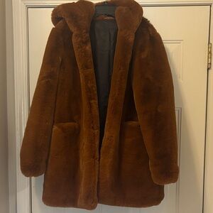 Apparis Chestnut Faux Fur Jacket